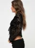 Harriot Long Sleeve Top Black sold by Princess Polly