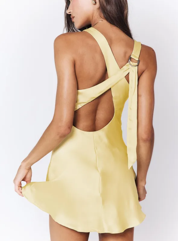 Sama Mini Dress Yellow sold by Princess Polly