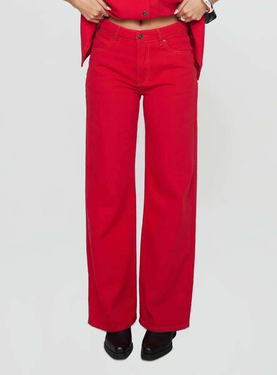 Top Model Jeans Red sold by Princess Polly