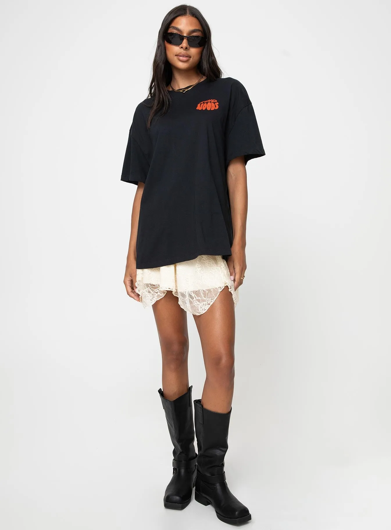 Noods Oversized Tee Black sold by Princess Polly product image thumbnail 3