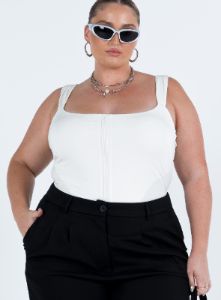 Samuel Corset Bodysuit White Curve sold by Princess Polly