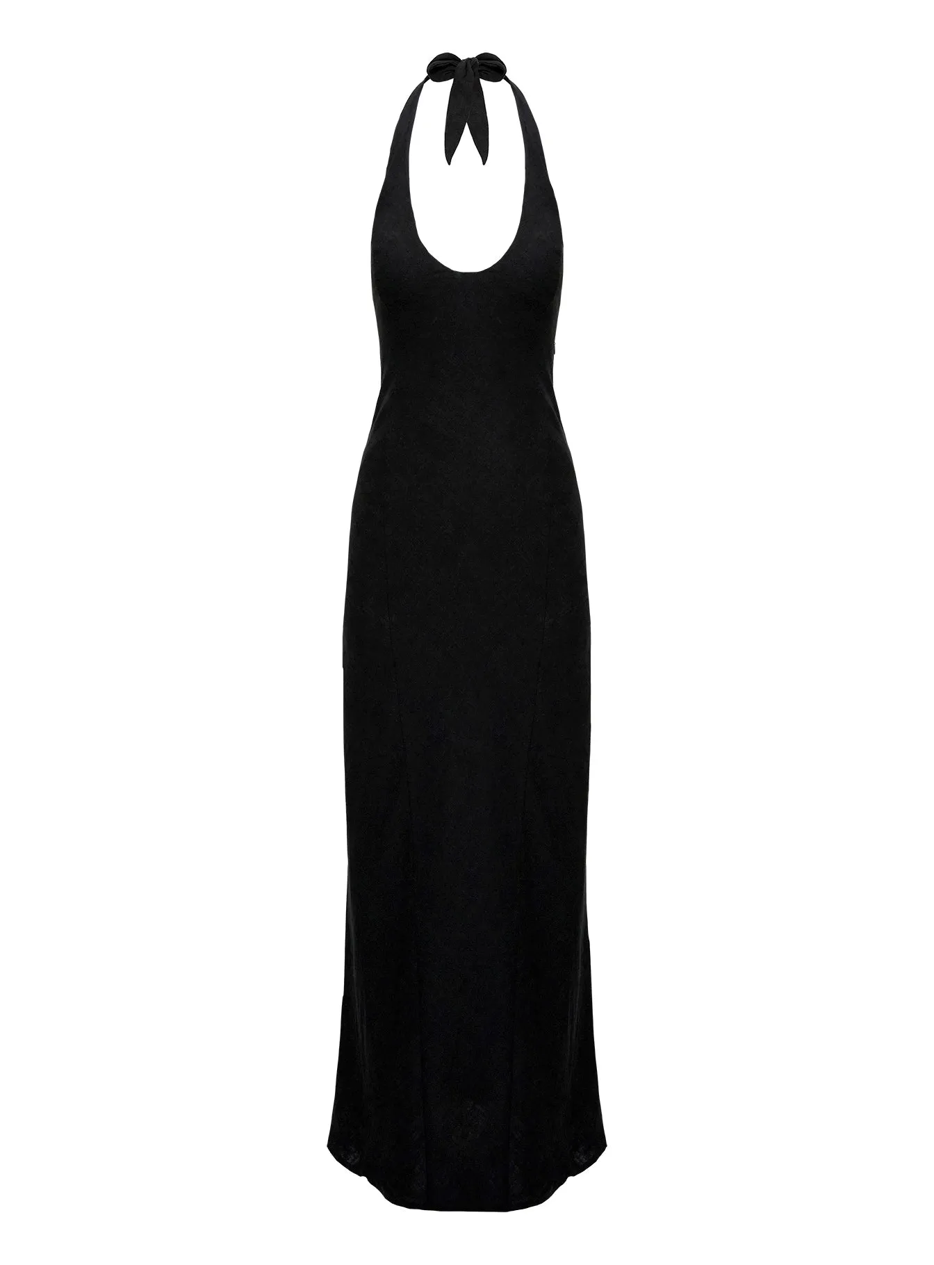 Salone Linen Halter Maxi Dress Black sold by Princess Polly product image thumbnail 5