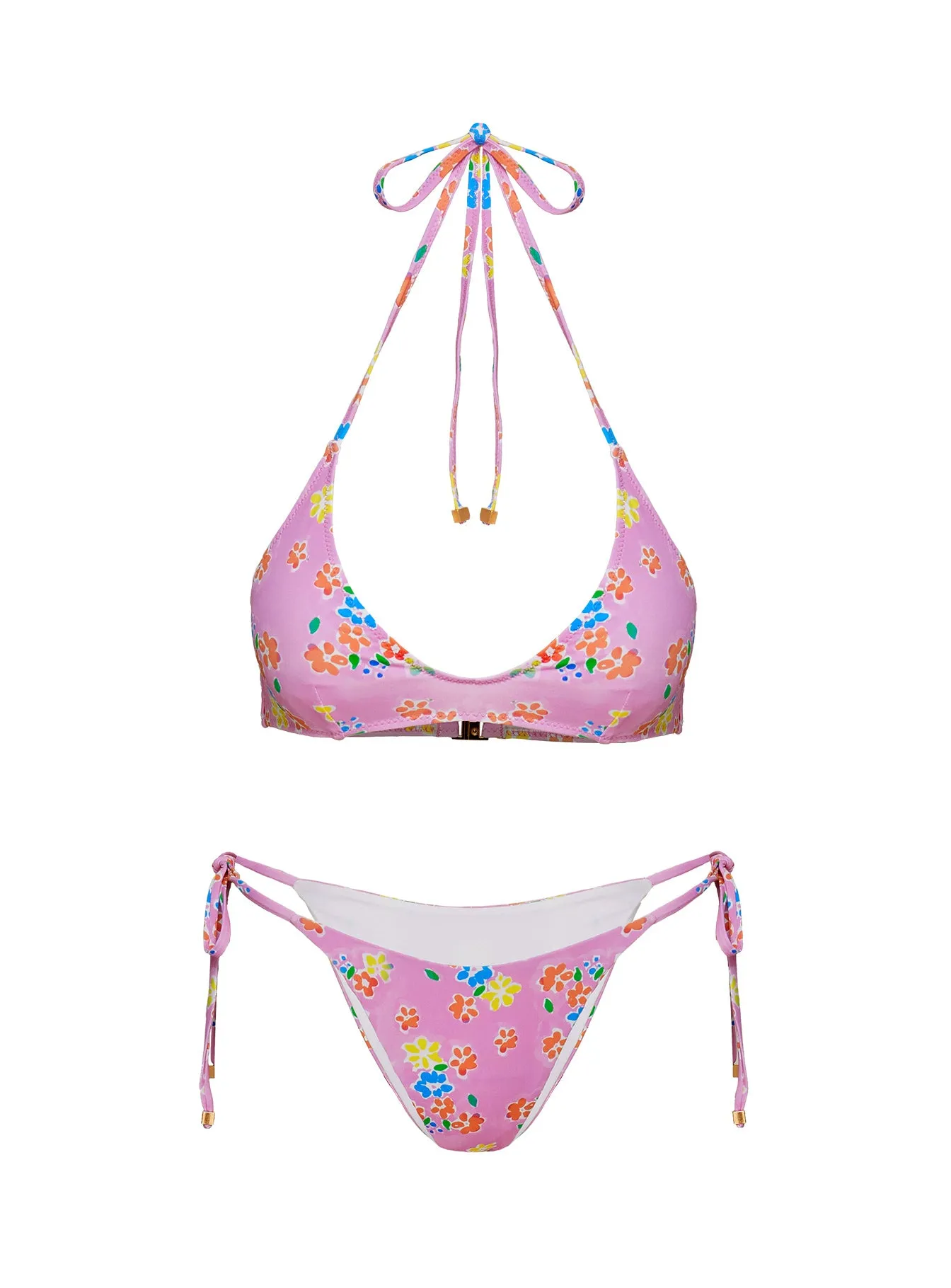 Glora Tie Side Bikini Bottom Pink Floral sold by Princess Polly product image thumbnail 5
