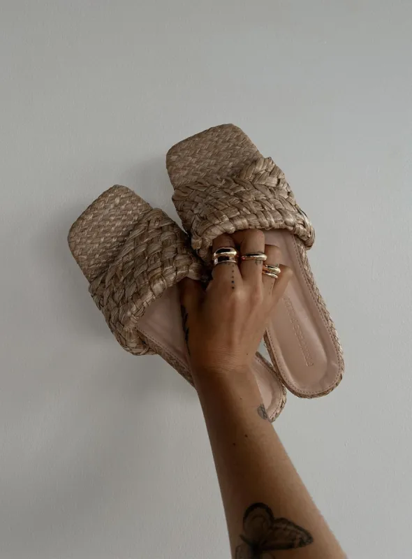Shoreside Sandals Natural sold by Princess Polly