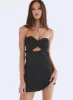 Shellie Mini Dress Black Lower Impact sold by Princess Polly