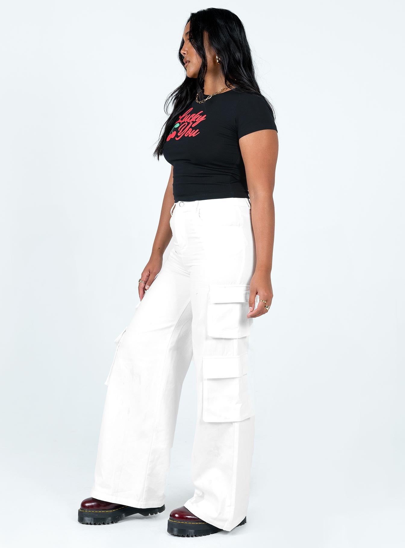 Alexis Cargo Pants White sold by Princess Polly product image thumbnail 3