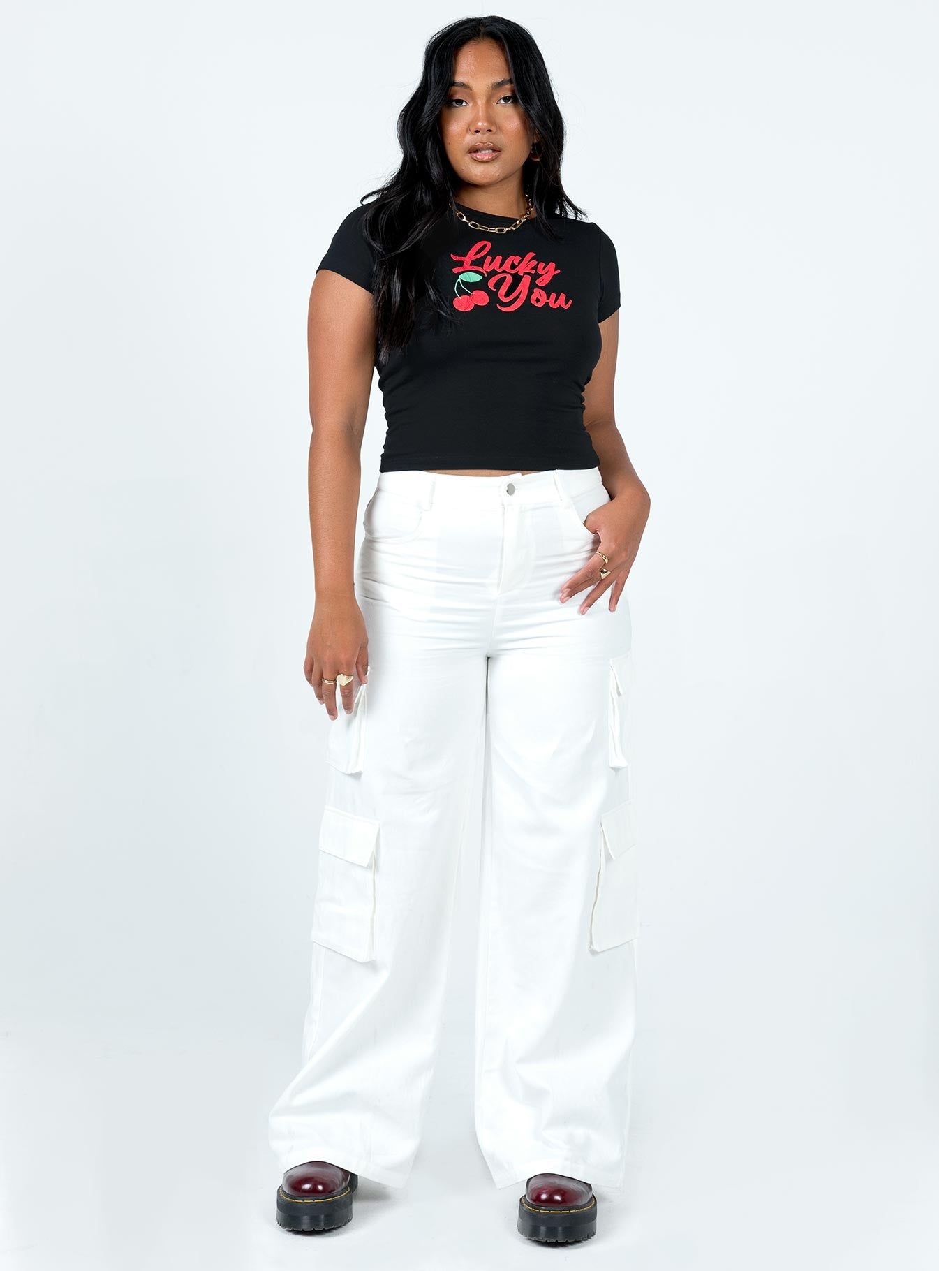 Alexis Cargo Pants White sold by Princess Polly product image thumbnail 2