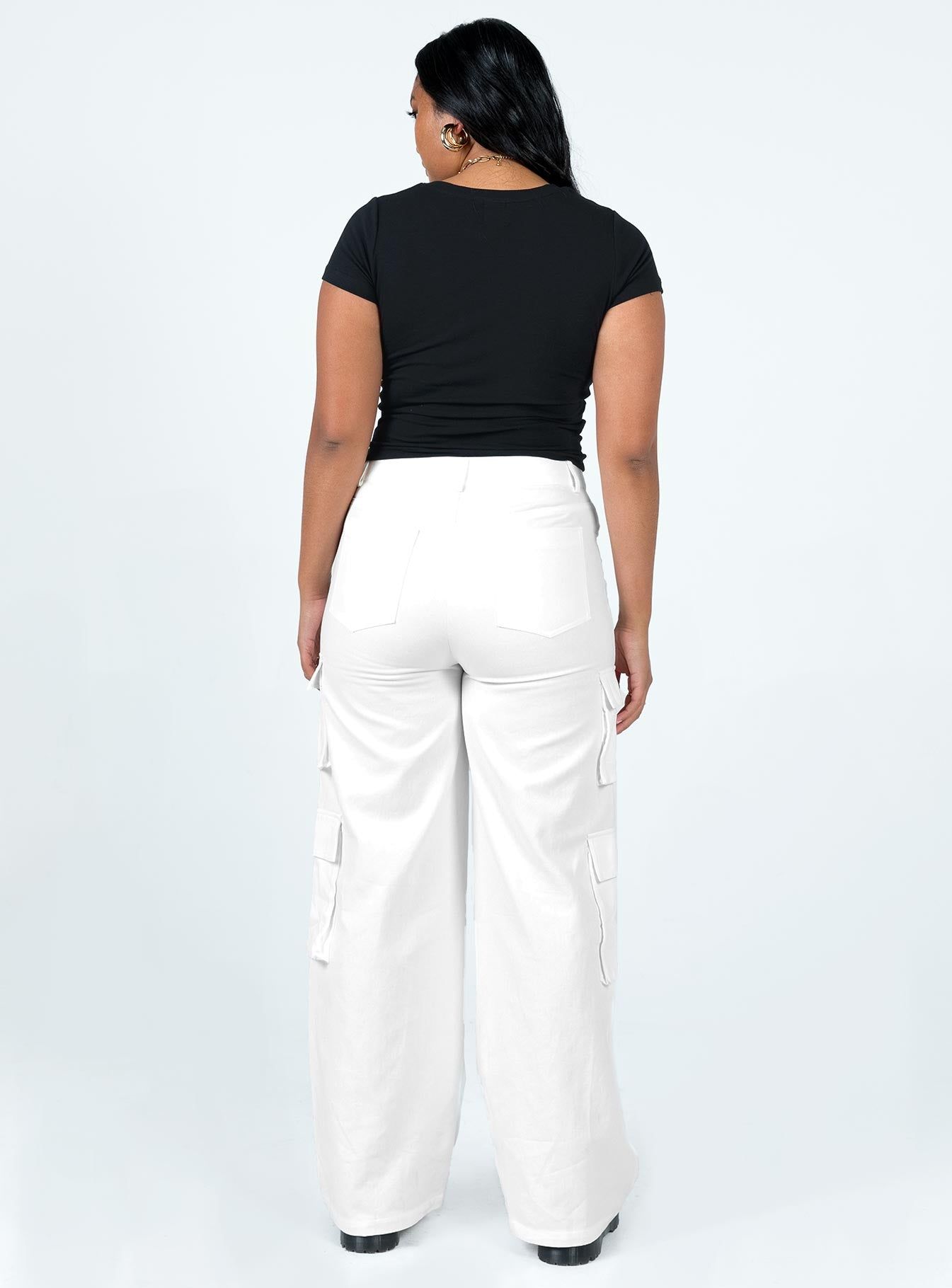 Alexis Cargo Pants White sold by Princess Polly product image thumbnail 4