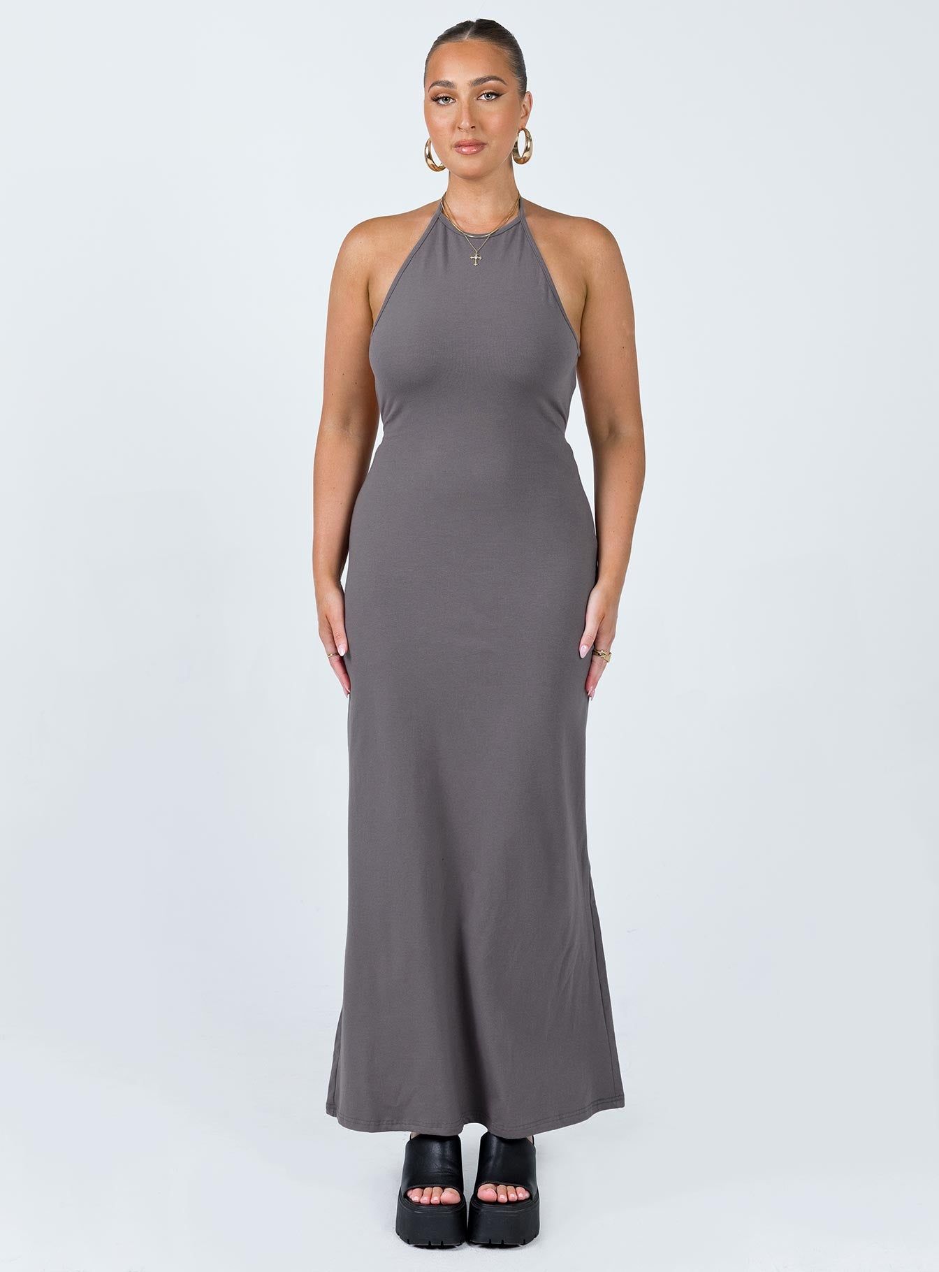 Caterina Maxi Dress Grey sold by Princess Polly product image thumbnail 2