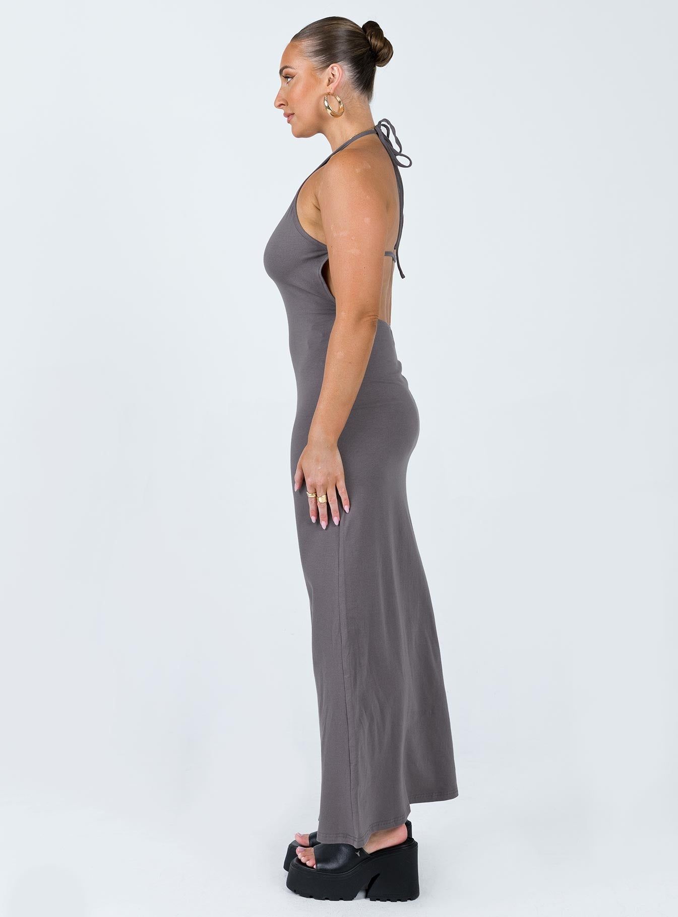 Caterina Maxi Dress Grey sold by Princess Polly product image thumbnail 3
