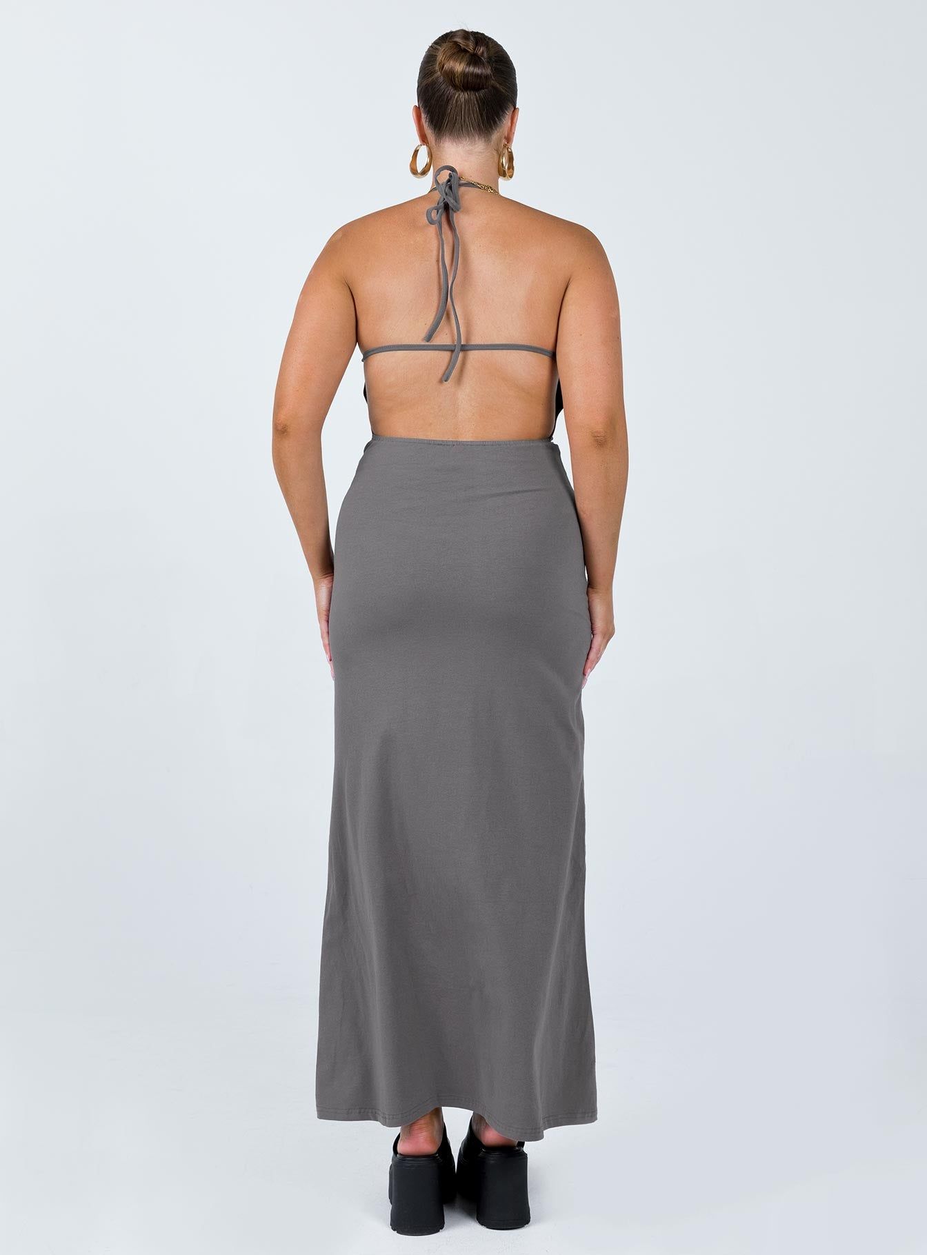 Caterina Maxi Dress Grey sold by Princess Polly product image thumbnail 4
