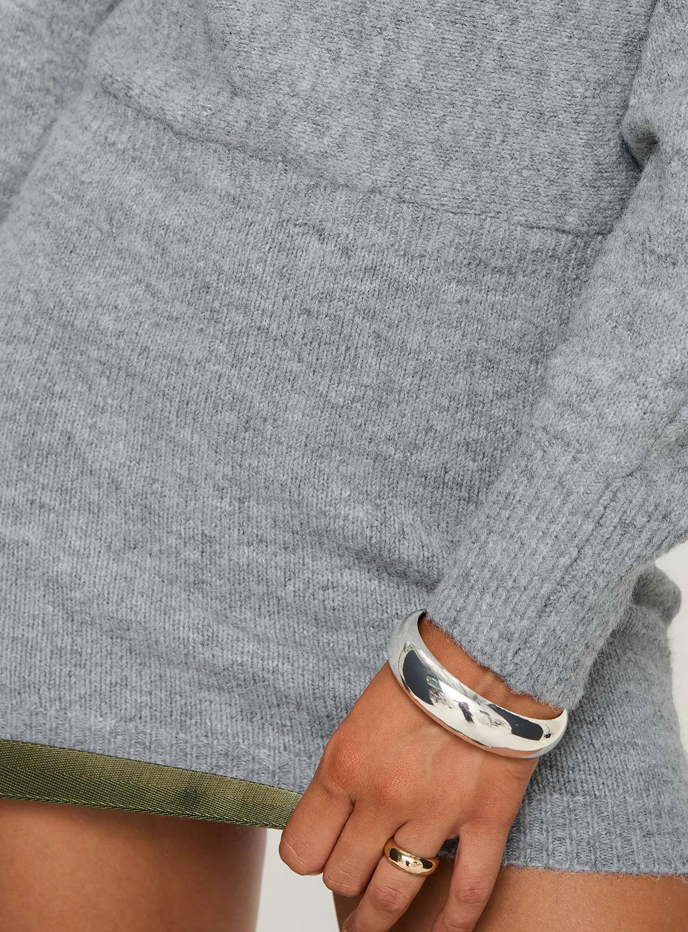 Peregrine Cold Shoulder Mini Dress Grey sold by Princess Polly product image thumbnail 5