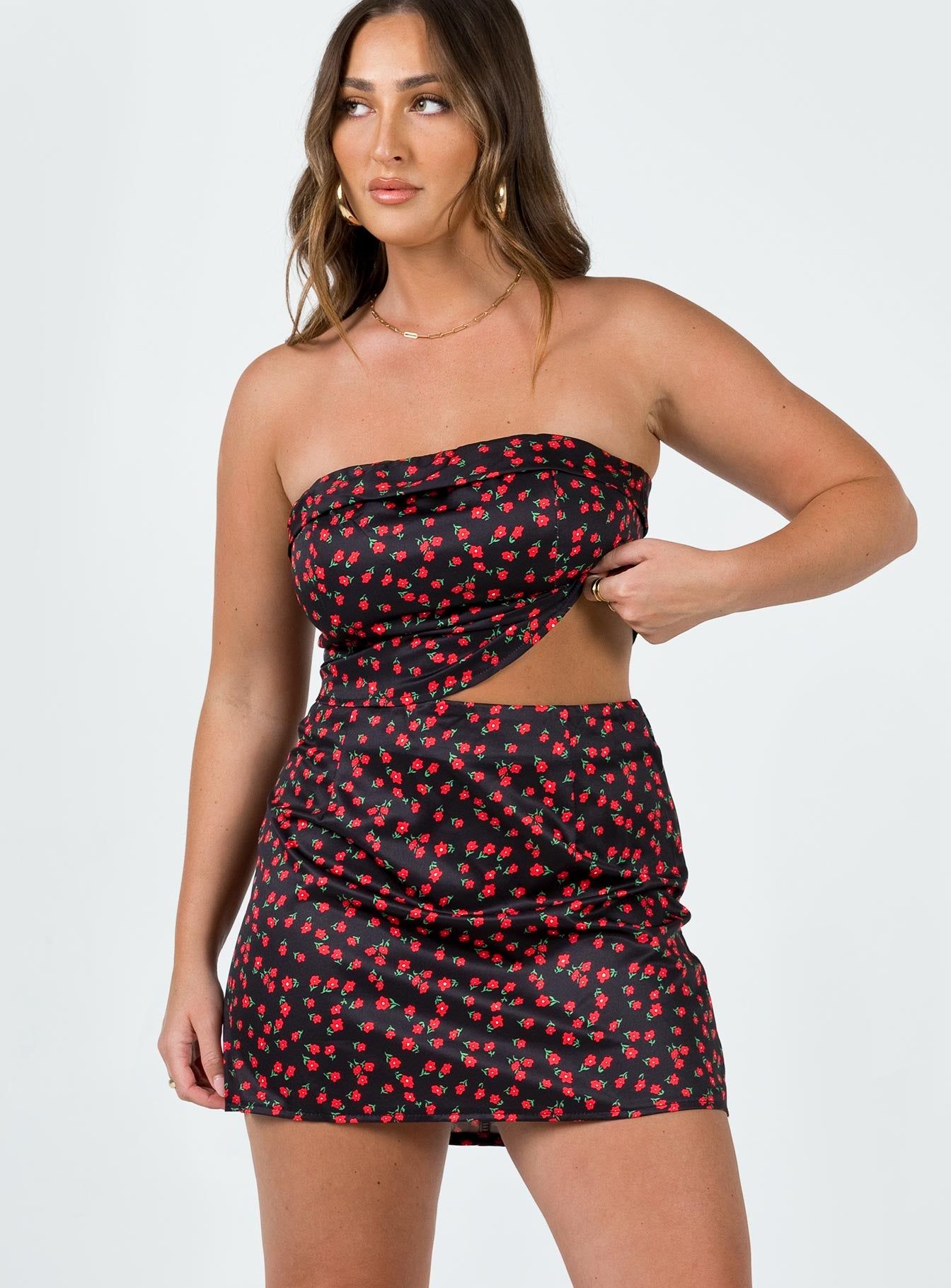 Chadwick Mini Skirt Black Floral sold by Princess Polly product image thumbnail 2