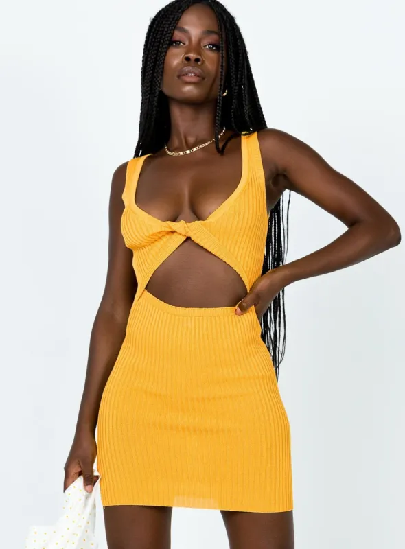 Recharge Mini Dress Mango made by Princess Polly