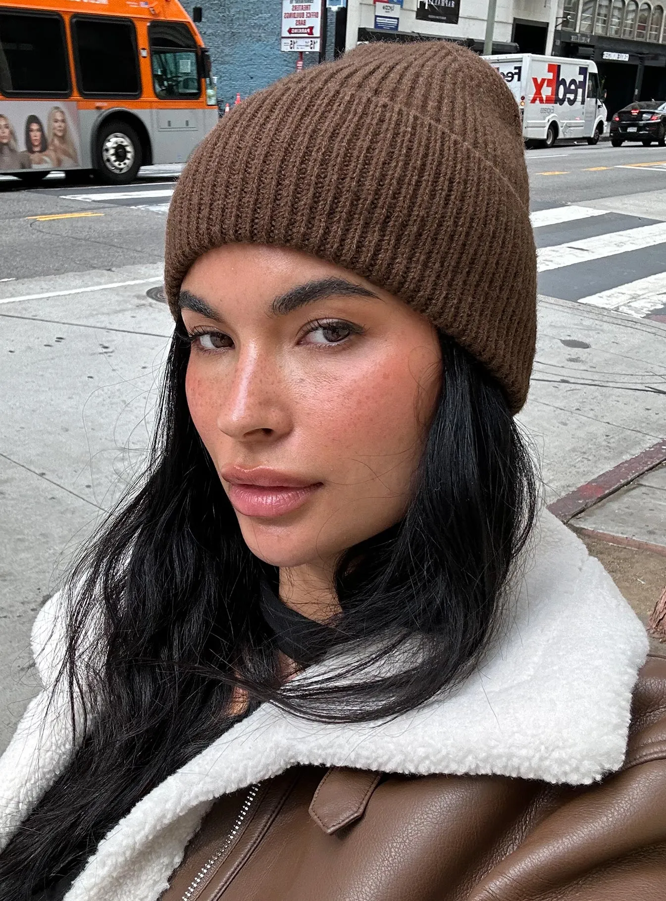 Georgio Beanie Chocolate sold by Princess Polly