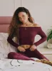 Tagula Off The Shoulder Top Burgundy sold by Princess Polly