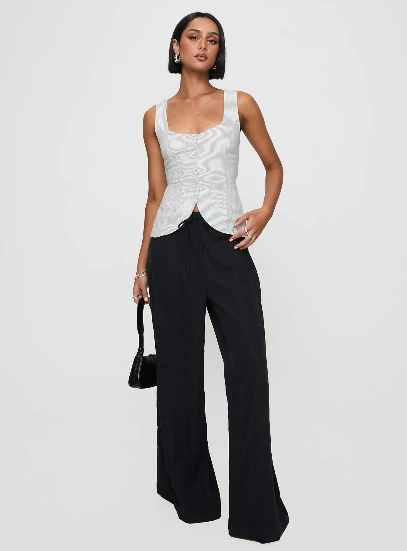 Spirito Vest Top White Thin Stripe sold by Princess Polly product image thumbnail 3