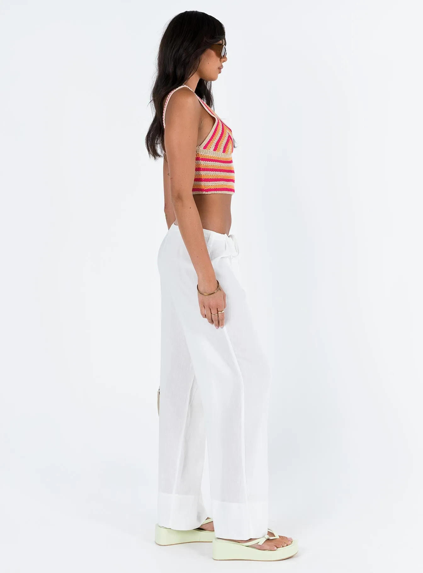 Euro Dreaming Palazzo Pants White sold by Princess Polly product image thumbnail 4