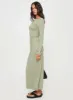 Rain Fire Long Sleeve Maxi Dress Sage sold by Princess Polly