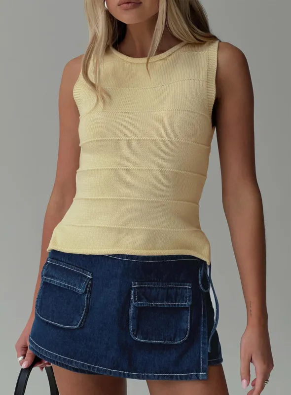 Hisplane Knit Top Cream sold by Princess Polly