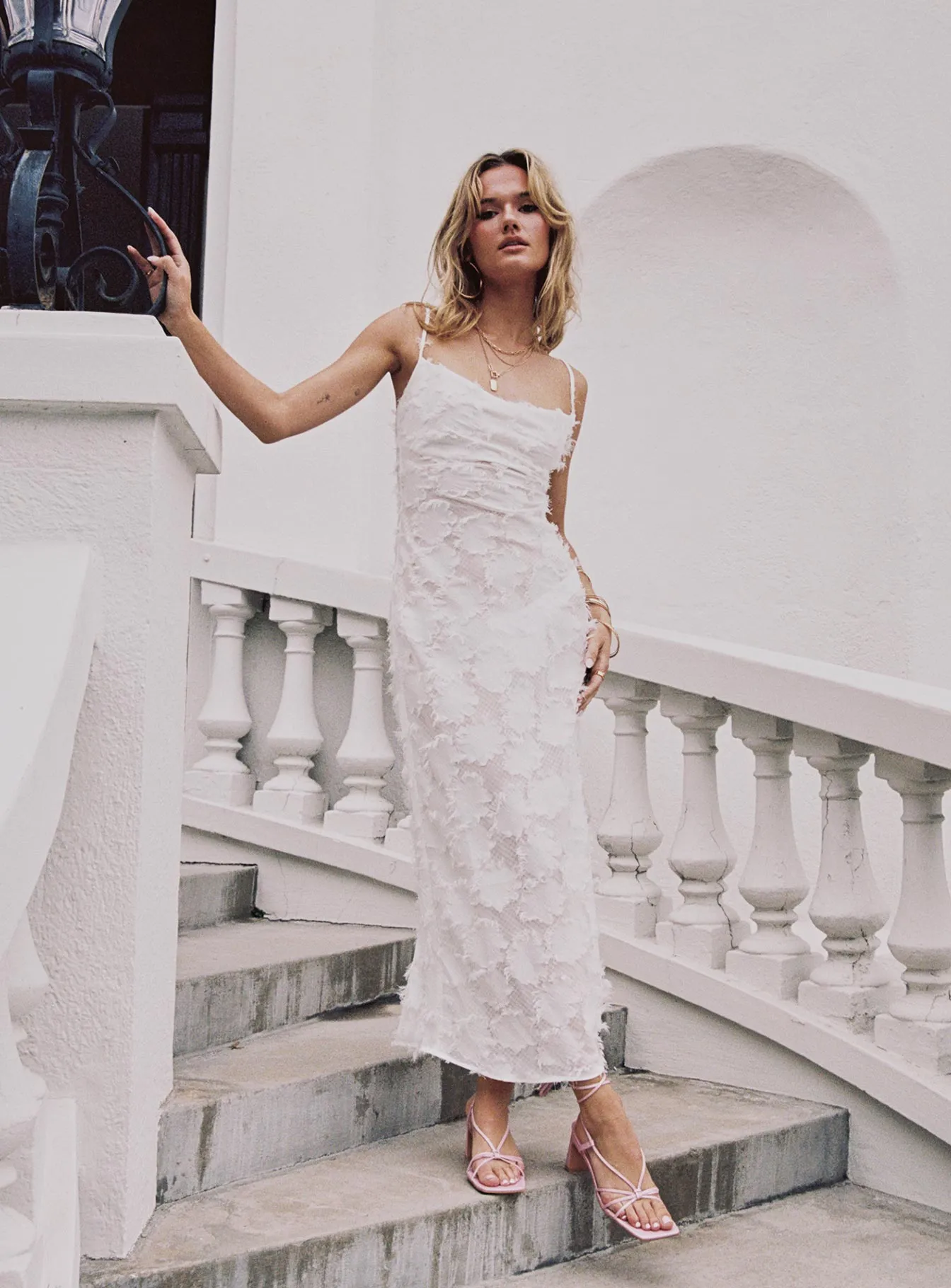 Spring Sheer Maxi Dress White sold by Princess Polly product image thumbnail 2