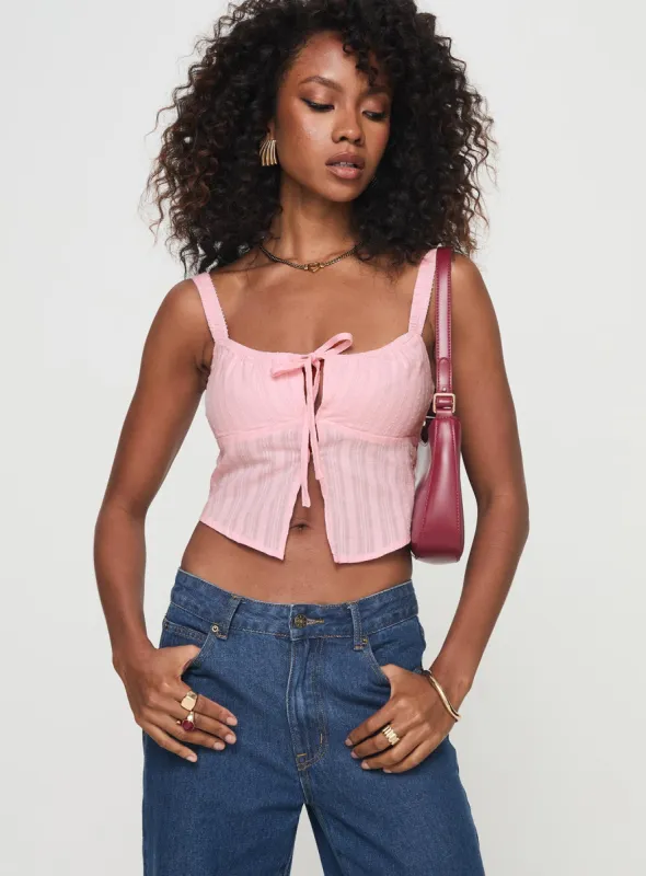 Langston Top Pink sold by Princess Polly