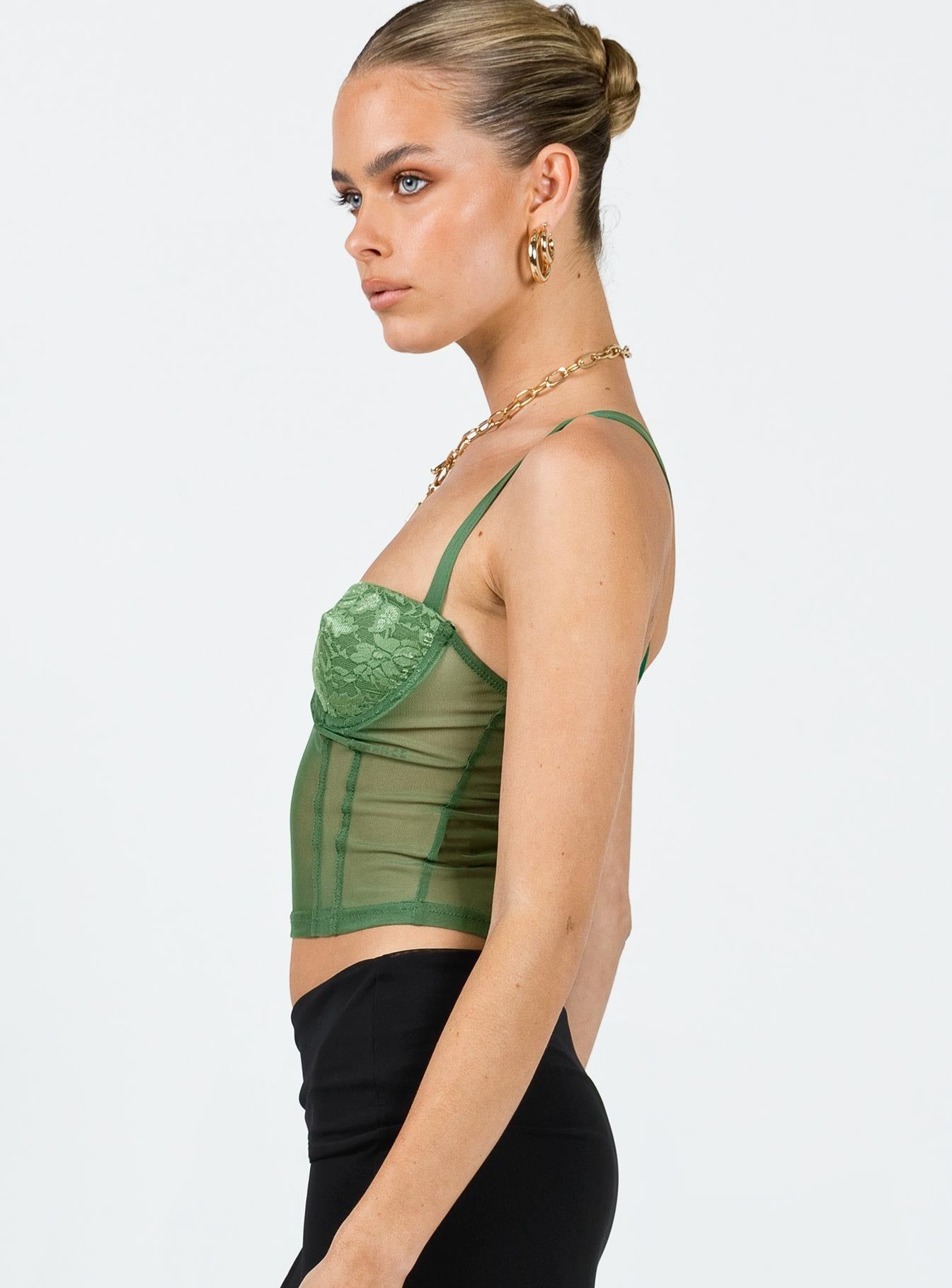 Foresta Bustier Top Green sold by Princess Polly product image thumbnail 4