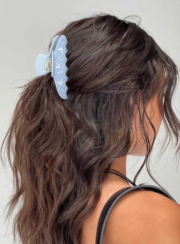 Alonzo Butterfly Claw Clip Blue sold by Princess Polly