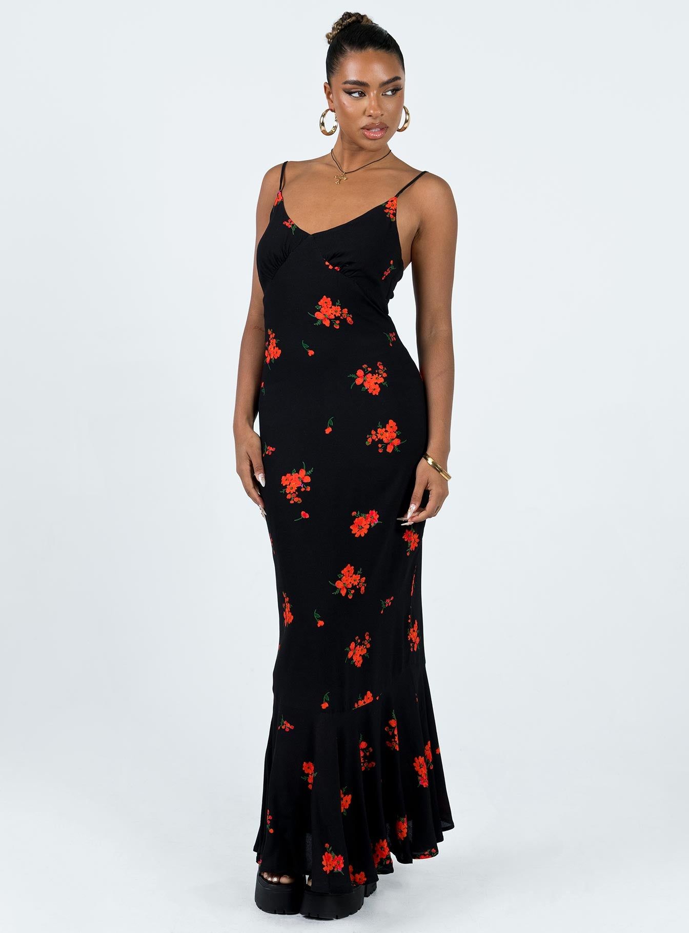 Lucan Maxi Dress Black / Red sold by Princess Polly product image thumbnail 2