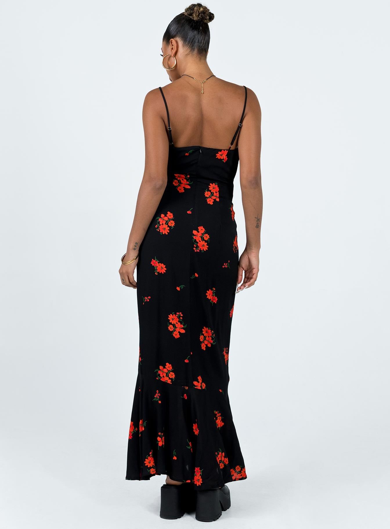 Lucan Maxi Dress Black / Red sold by Princess Polly product image thumbnail 4
