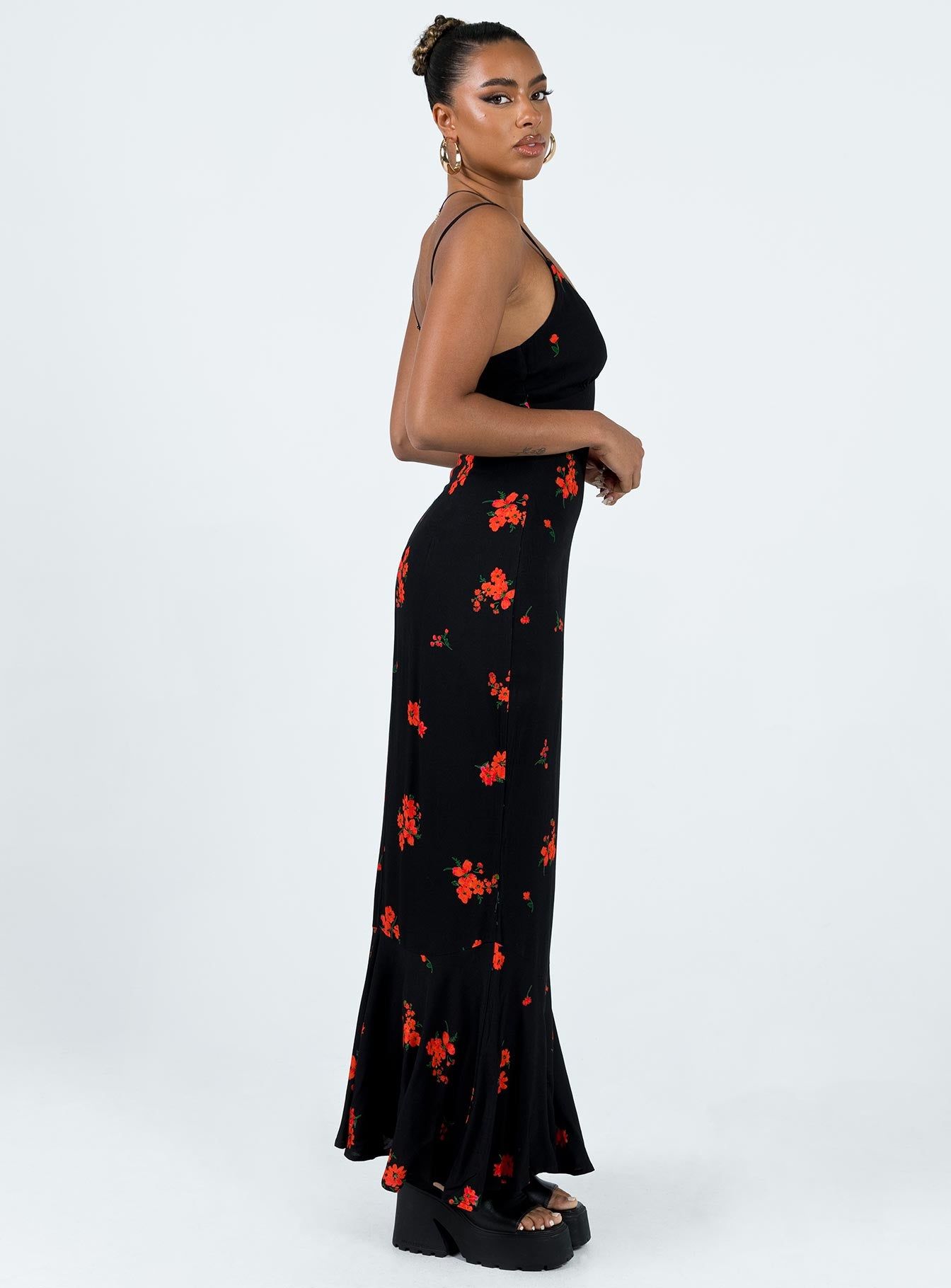 Lucan Maxi Dress Black / Red sold by Princess Polly product image thumbnail 3