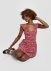 So Sweet Mini Dress Red / Floral sold by Princess Polly