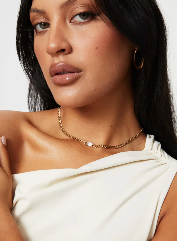 Desmong Gold Plated Necklace Gold sold by Princess Polly