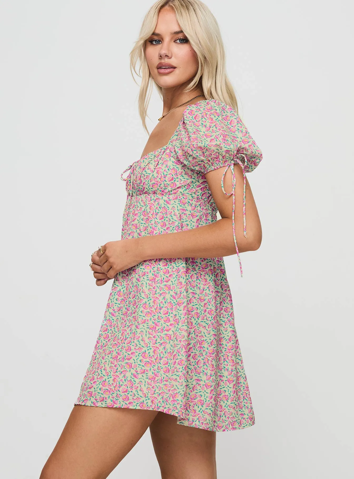 Larsson Mini Dress Pink Floral sold by Princess Polly product image thumbnail 3