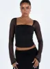 Mendi Long Sleeve Top Black sold by Princess Polly