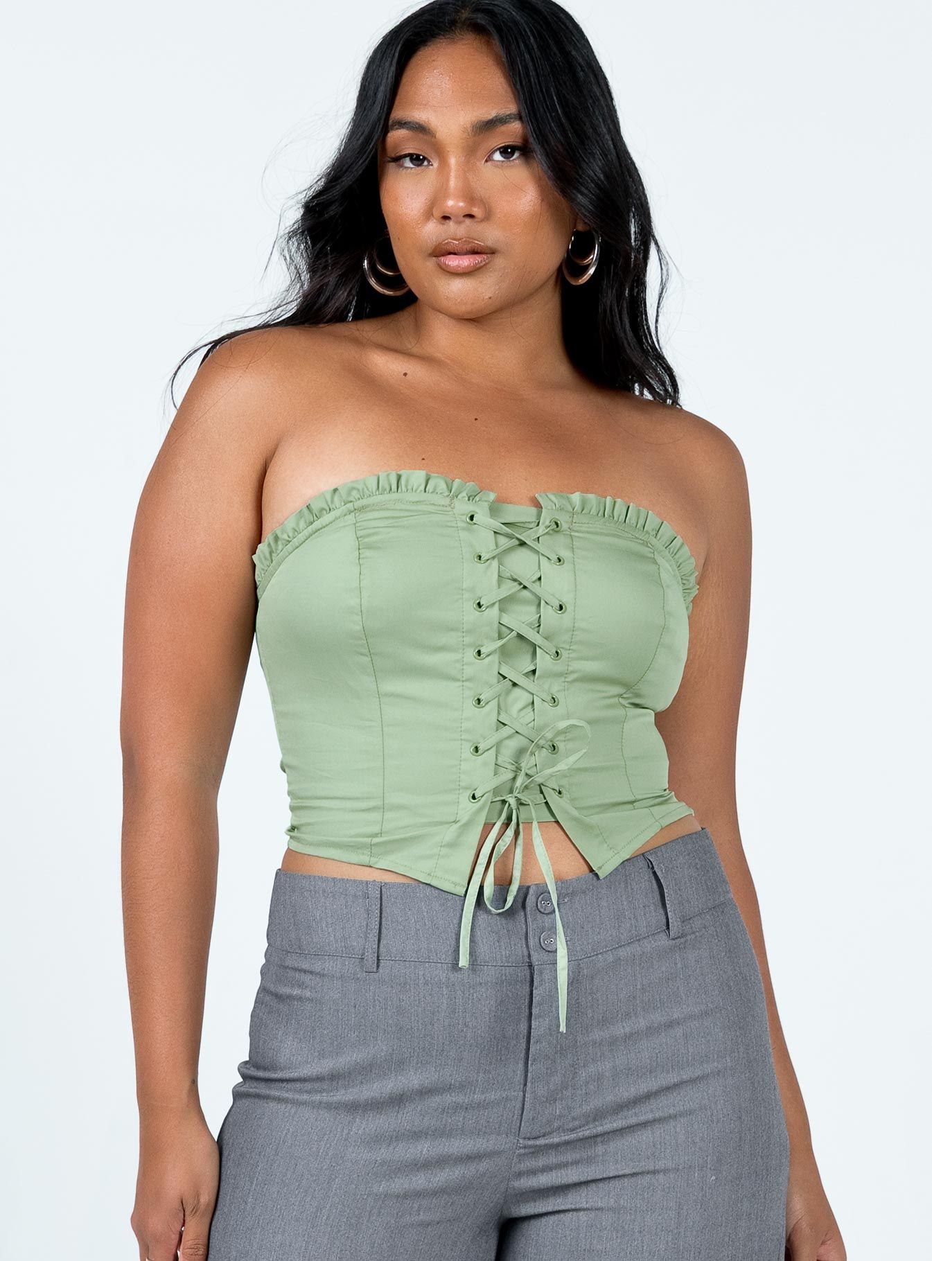 Yazmin Strapless Corset Green sold by Princess Polly product image thumbnail 2