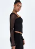 Mendi Long Sleeve Top Black sold by Princess Polly