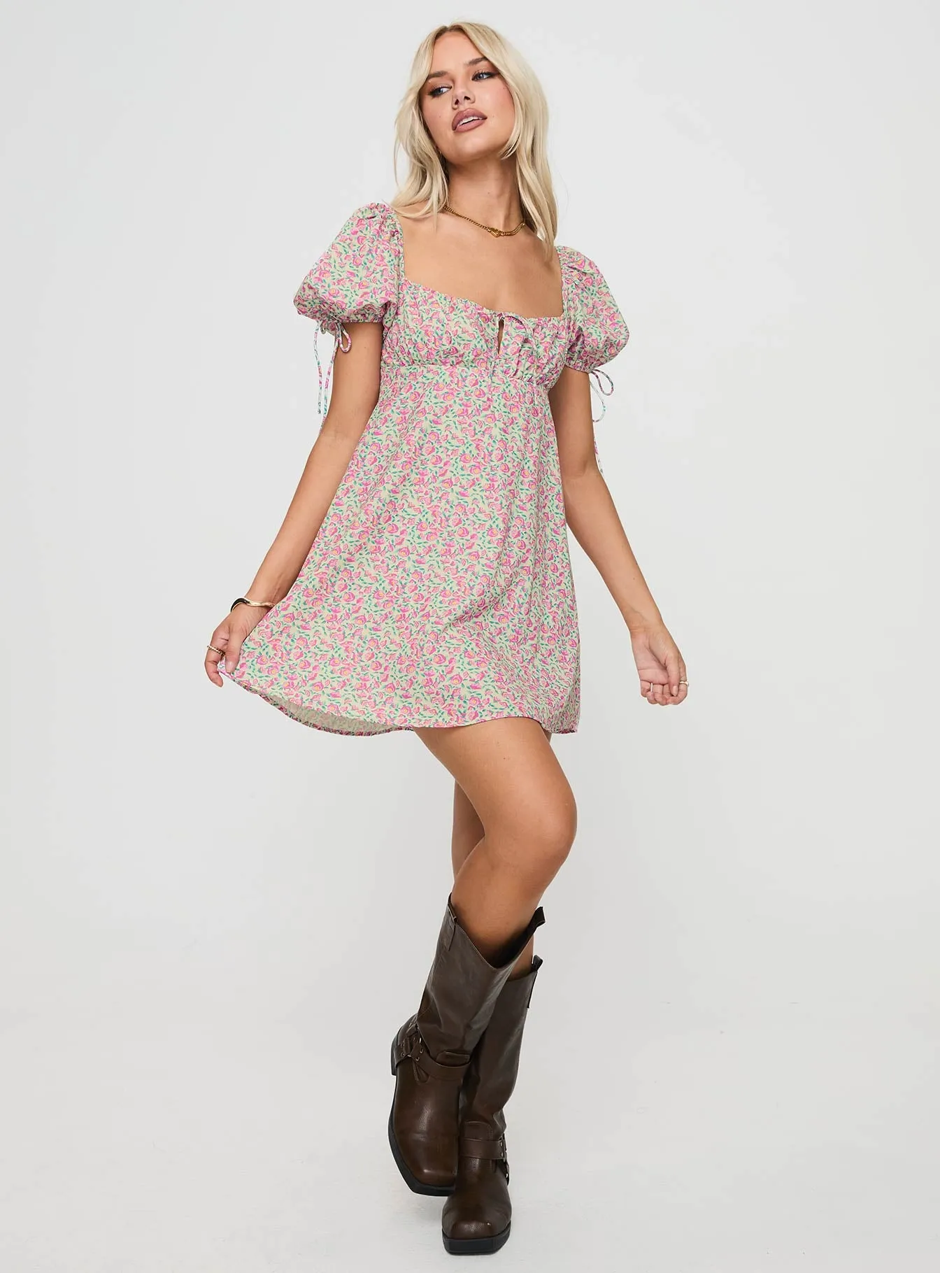 Larsson Mini Dress Pink Floral sold by Princess Polly product image thumbnail 2