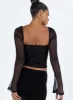 Mendi Long Sleeve Top Black sold by Princess Polly