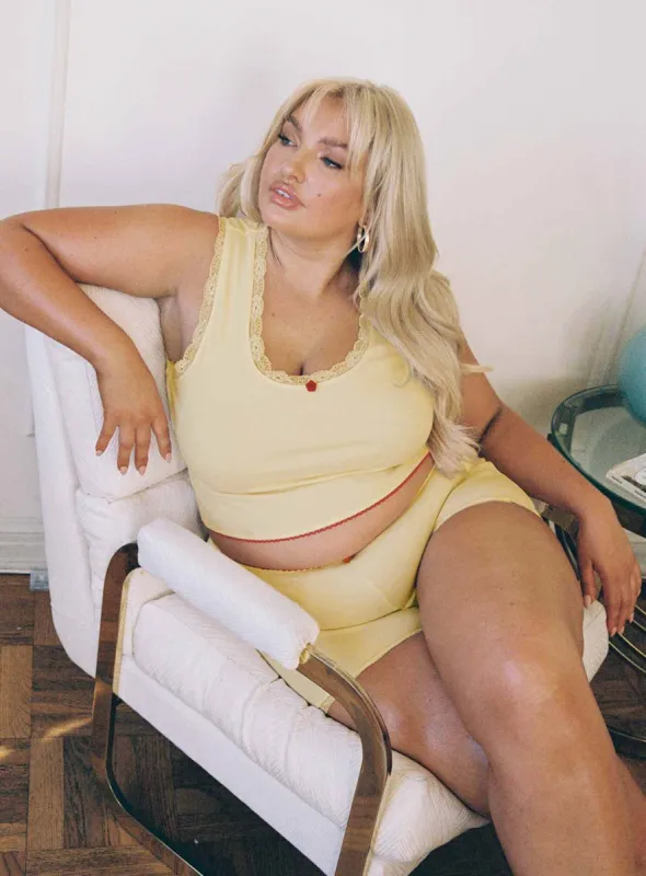 Morning Tea Sleep Set Yellow Curve sold by Princess Polly