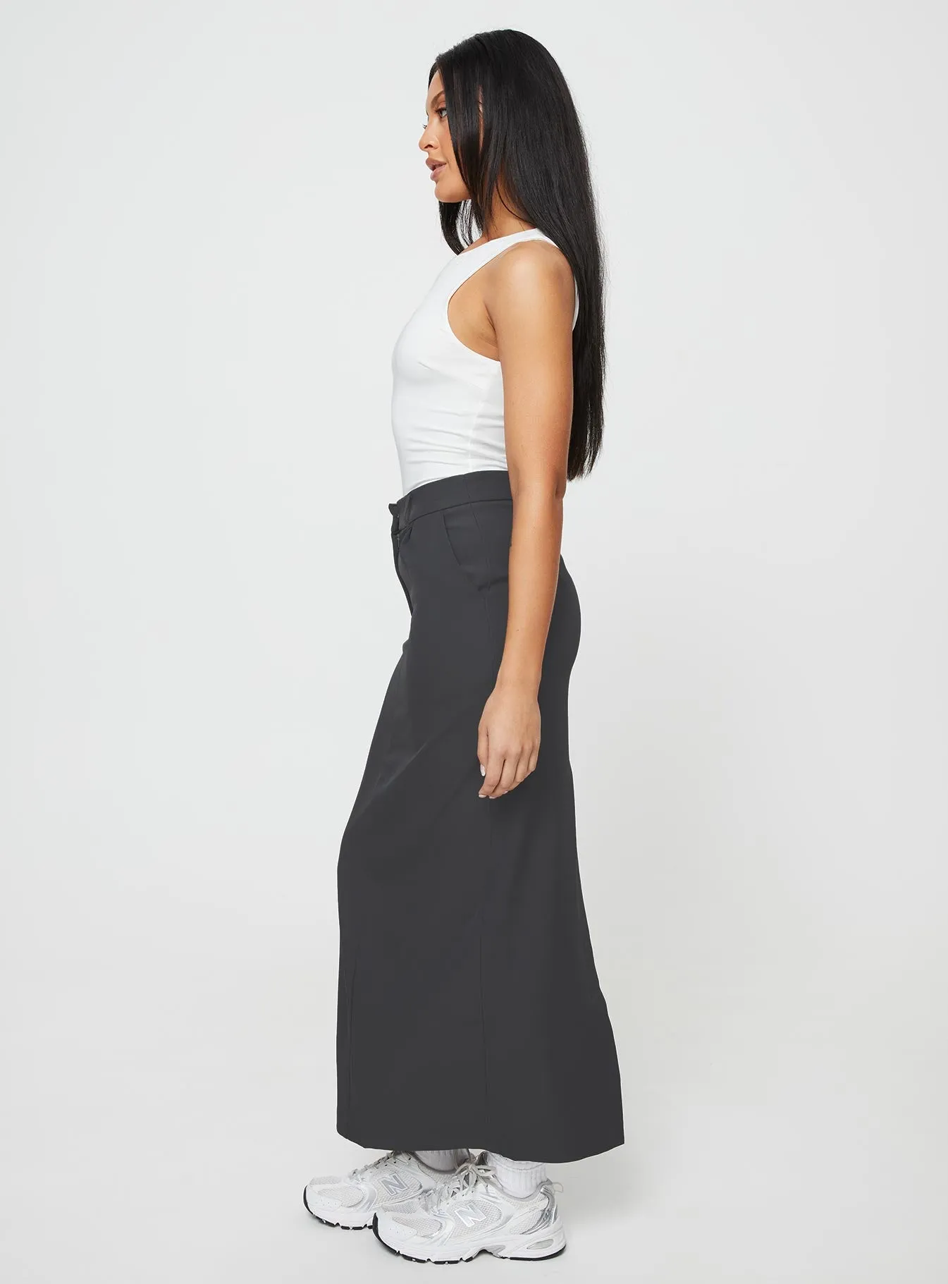 Raquel Maxi Skirt Slate sold by Princess Polly product image thumbnail 4