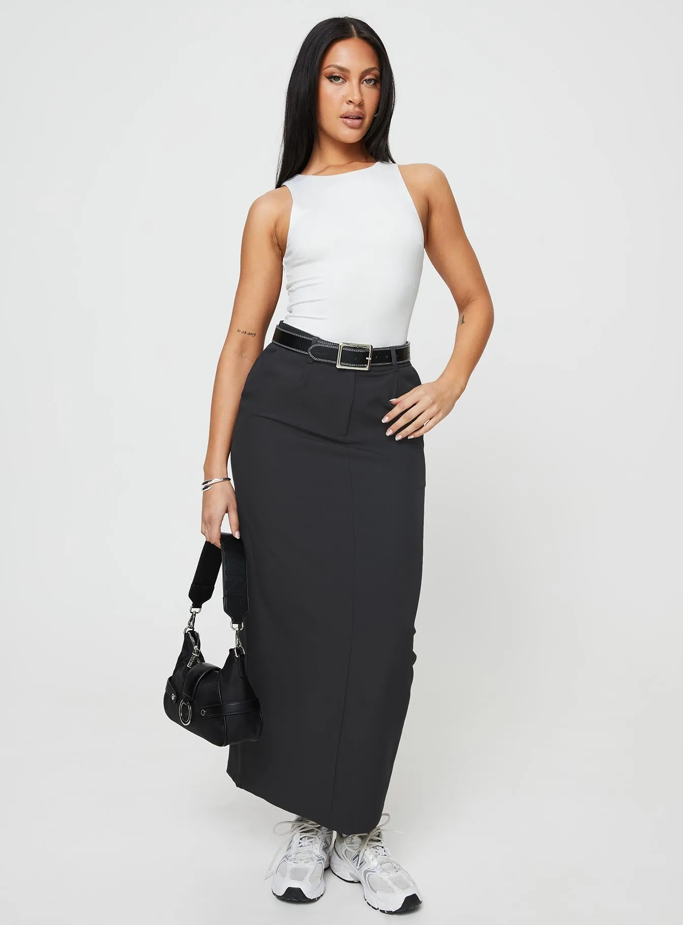 Raquel Maxi Skirt Slate sold by Princess Polly product image thumbnail 3