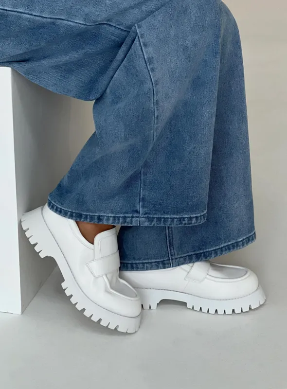 Kenna Loafers White sold by Princess Polly