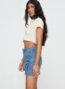 Chillders Denim Mini Skirt Mid Wash Tall sold by Princess Polly
