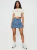 Chillders Denim Mini Skirt Mid Wash Tall sold by Princess Polly
