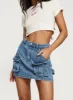 Chillders Denim Mini Skirt Mid Wash Tall sold by Princess Polly
