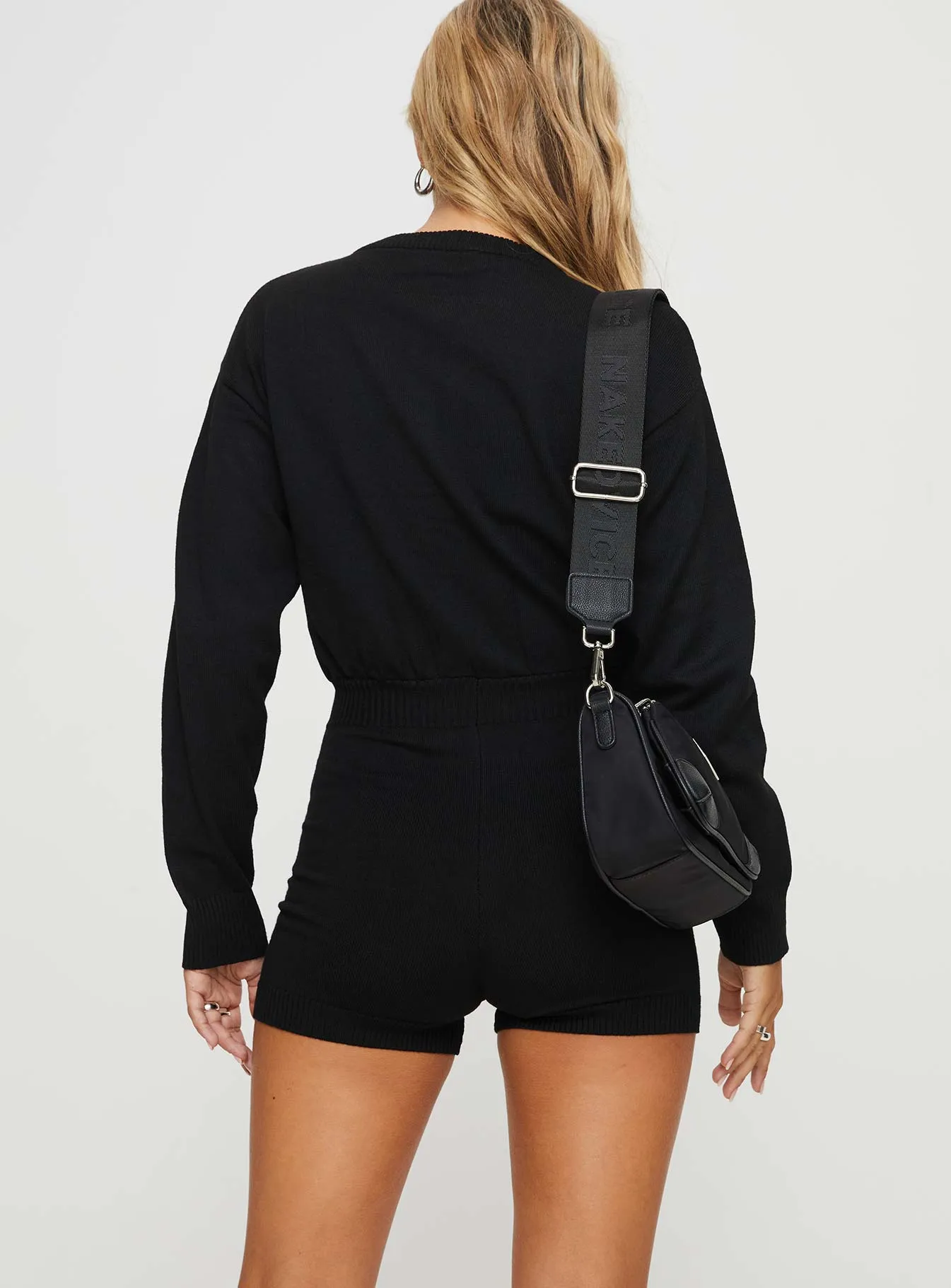 Palmera Long Sleeve Romper Black sold by Princess Polly product image thumbnail 4