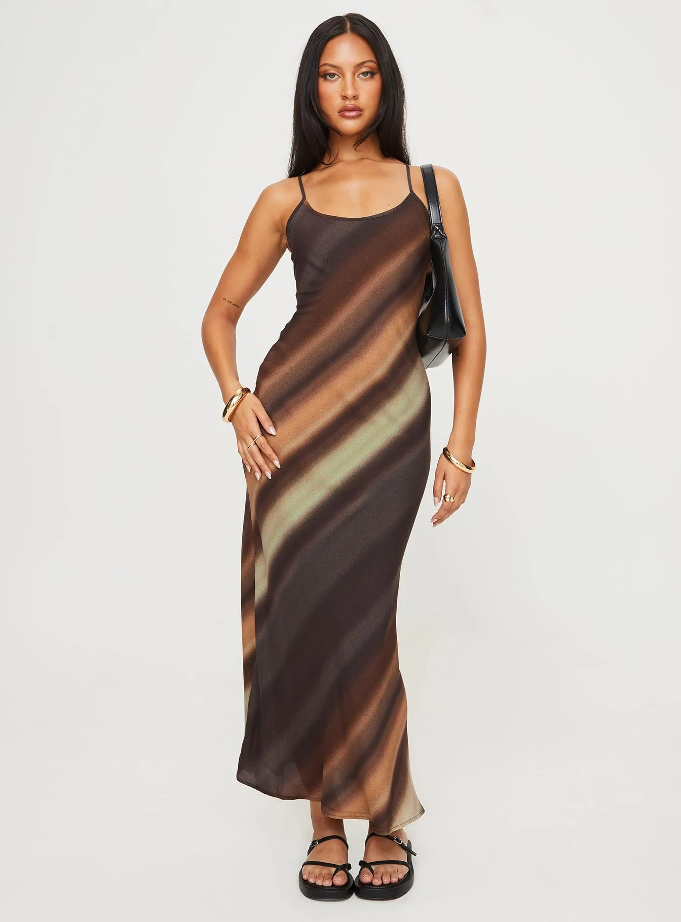 Otillie Maxi Dress Brown Multi Petite sold by Princess Polly product image thumbnail 2