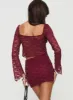 Camdyn Set Burgundy sold by Princess Polly