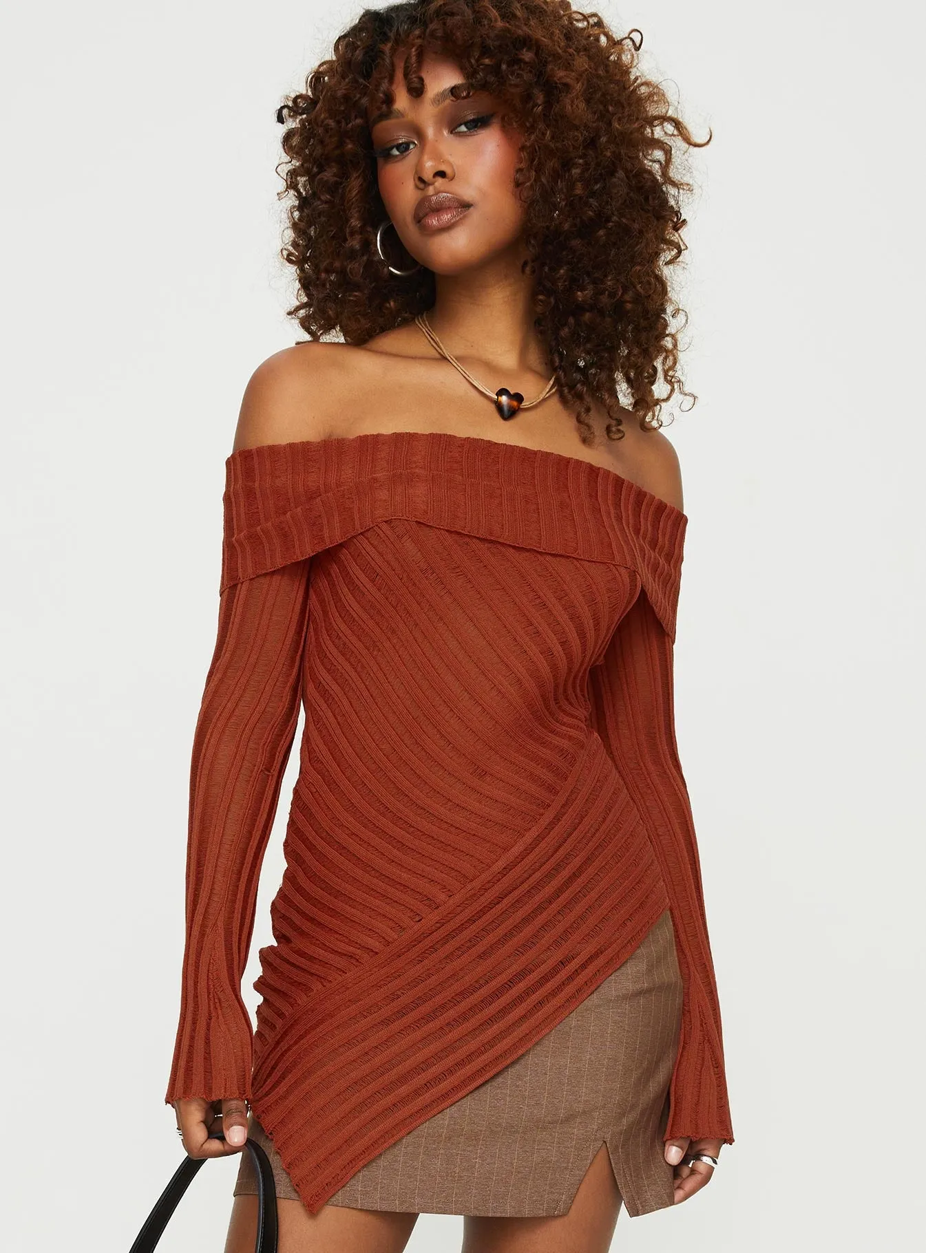 Cloud Sweater Rust sold by Princess Polly product image thumbnail 2